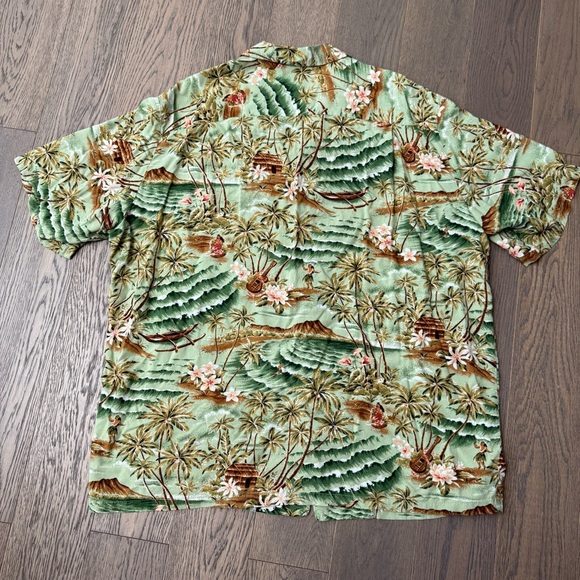 VINTAGE Men's Hawaiian Shirt Hula Girls Print Button Down Plus Size - Picture 3 of 9
